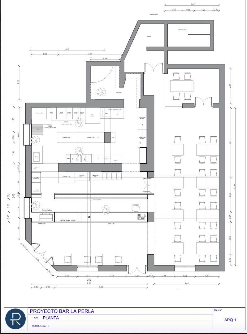 Bar La Perla — reforma comercial Buenos Aires, diseño de interiores, vista 3