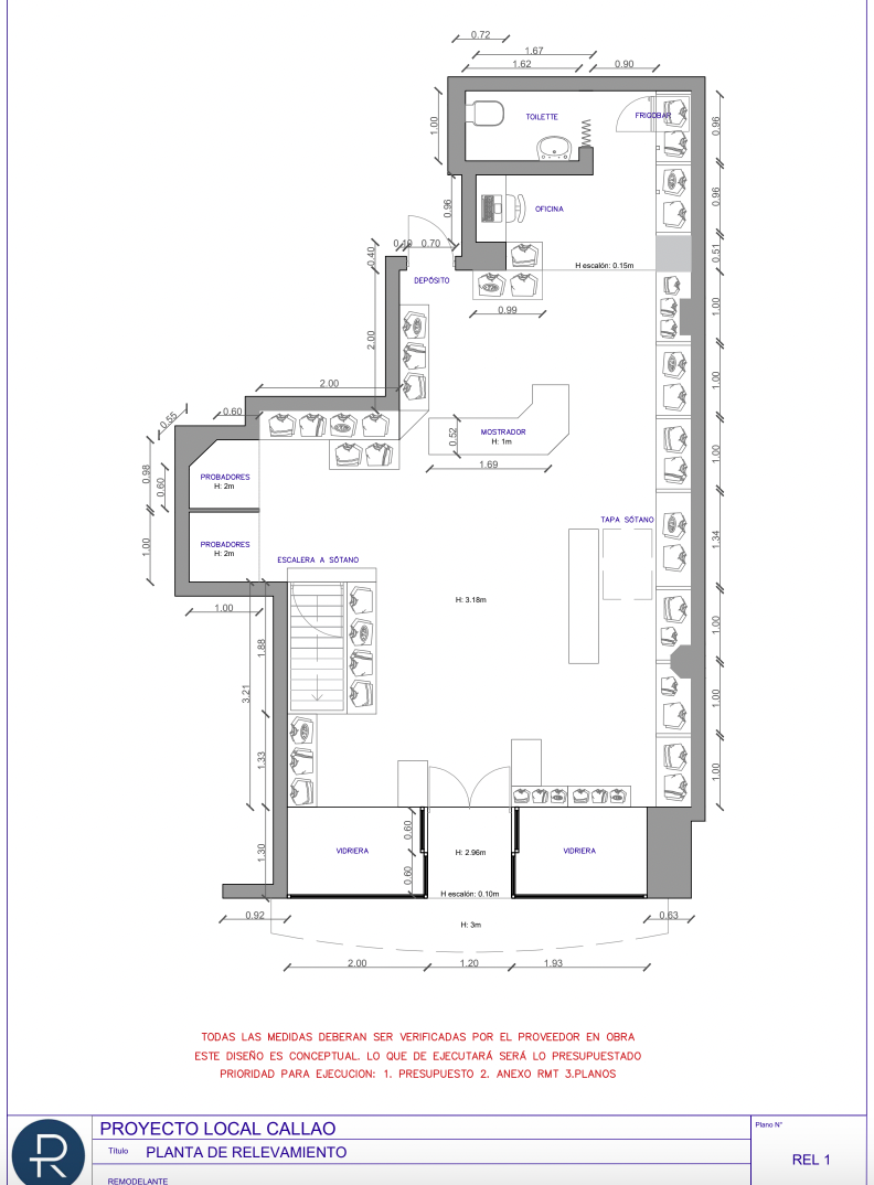 Proyecto Local Callao — reforma de local comercial en Buenos Aires, Remodelante